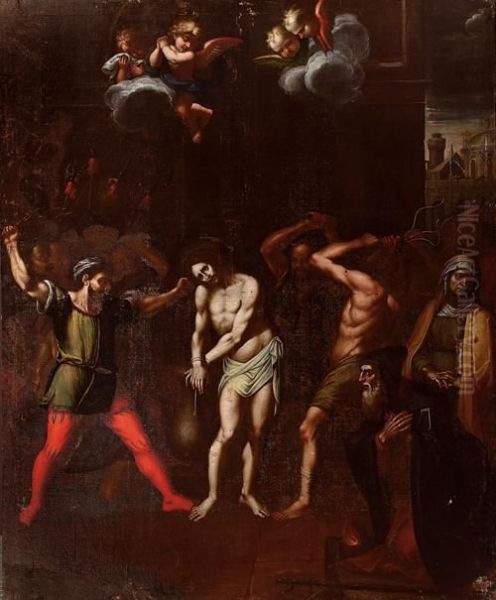 Flagellazione Oil Painting by Michelangelo Merisi Da Caravaggio