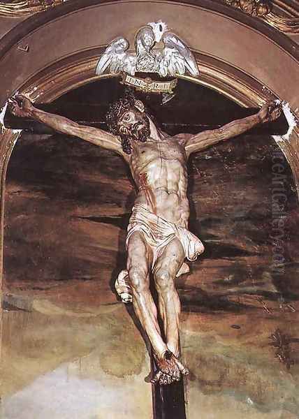 Crucifix Oil Painting by Juan De Juni