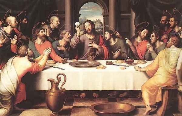 The Last Supper (2) 1560s Oil Painting by Juan De (Vicente) Juanes (Masip)