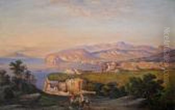 Veduta Di Sorrento Oil Painting by Consalvo Carelli