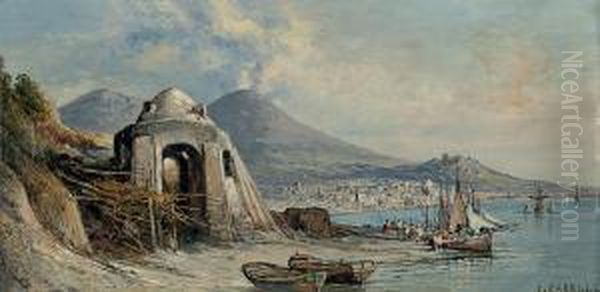 Torre Del Greco, Near Naples Oil Painting by Consalvo Carelli