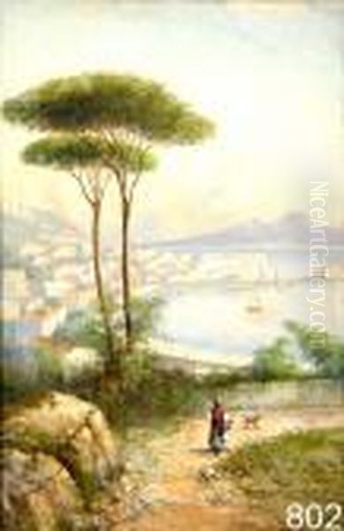 Napoli Da Posillipo Oil Painting by Consalvo Carelli