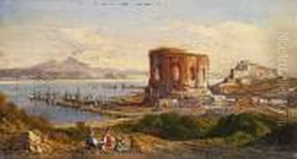 On The Islands In The Bay Of Naples Oil Painting by Consalvo Carelli