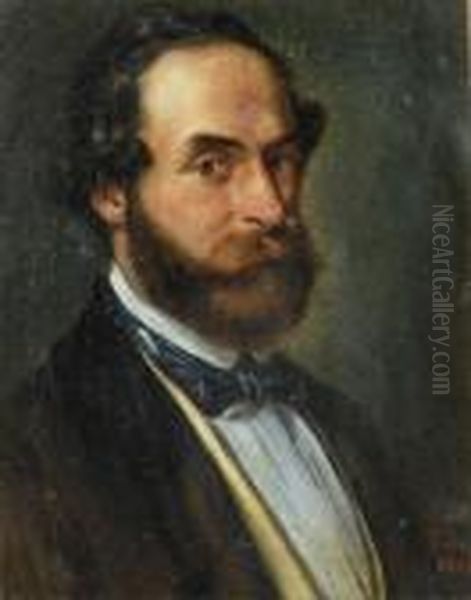 Autoritratto Oil Painting by Consalvo Carelli