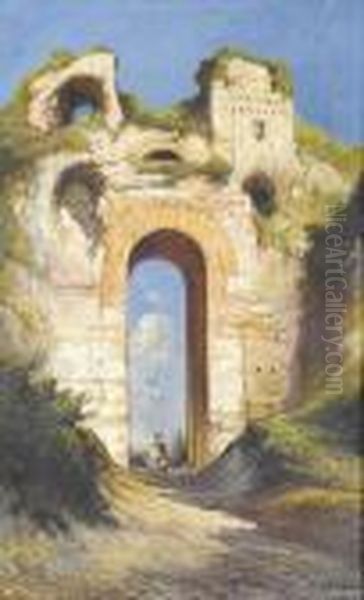 Porta Cumana Oil Painting by Consalvo Carelli