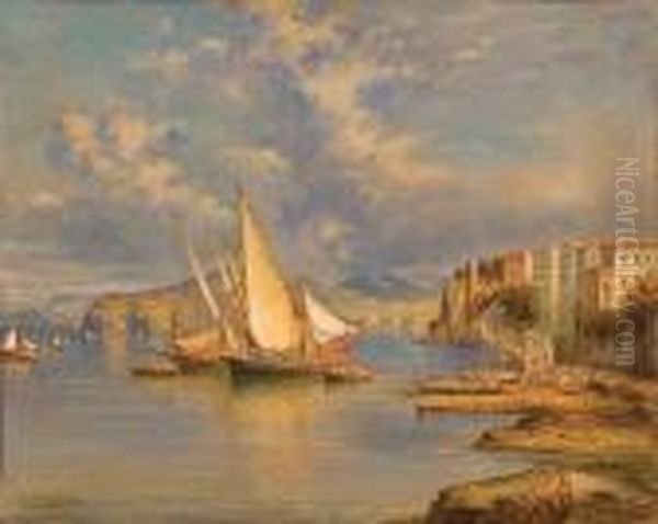 Veduta Di Sorrento Oil Painting by Consalvo Carelli