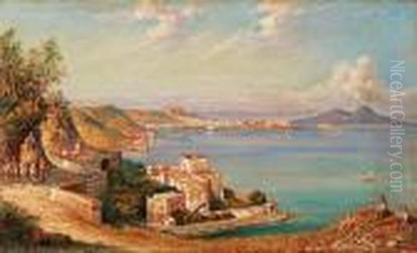 Napoli Da Posillipo Oil Painting by Consalvo Carelli