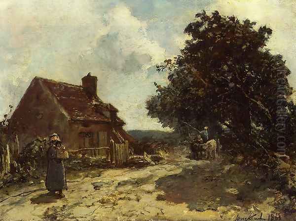 In The Vicinity Of Nevers Oil Painting by Johan Barthold Jongkind