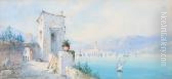 Lago Di Como Oil Painting by Gabriele Carelli