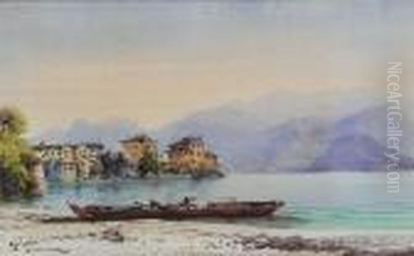 Varenna Sul Lago Di Como Oil Painting by Gabriele Carelli