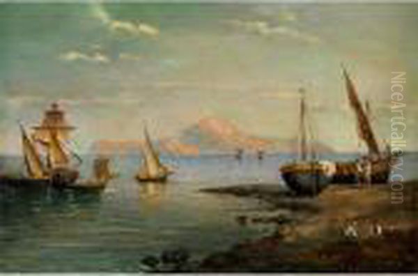 Mittelmeer-uferlandschaft Vor Capri Oil Painting by Giuseppe Carelli