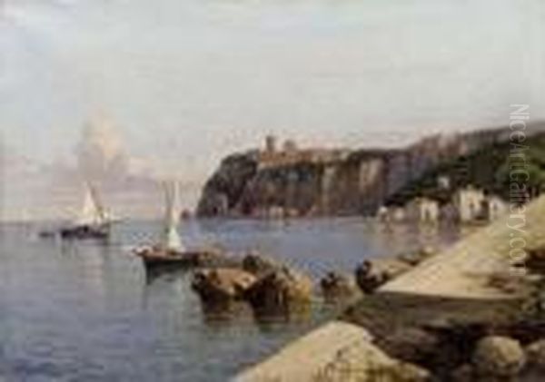 Vico Equense Oil Painting by Giuseppe Carelli