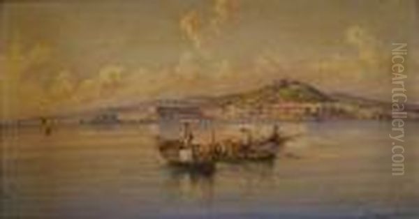 Napoli Oil Painting by Giuseppe Carelli