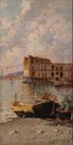 Palazzo Donn'anna Oil Painting by Giuseppe Carelli