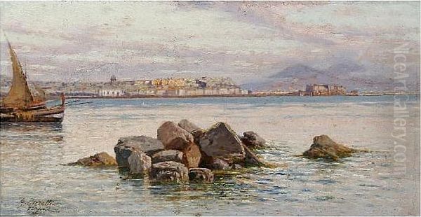 Napoli Oil Painting by Giuseppe Carelli