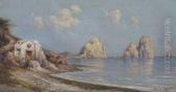 Capri Oil Painting by Giuseppe Carelli