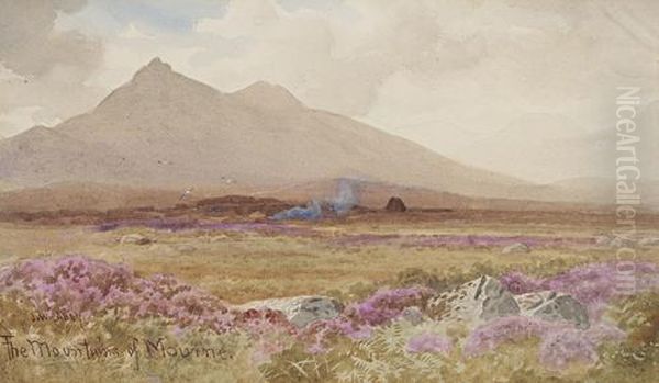 Mountains Of Mourne Oil Painting by Joseph Carey Carey