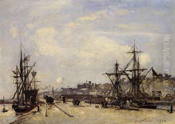 Honfleur, the Railroad Dock by Johan Barthold Jongkind