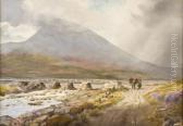 Errigal Oil Painting by Joseph Carey Carey