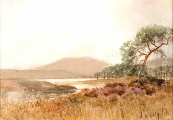 Marshland Oil Painting by Joseph Carey Carey