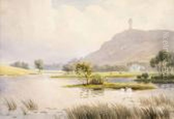 Scrabo Oil Painting by Joseph Carey Carey