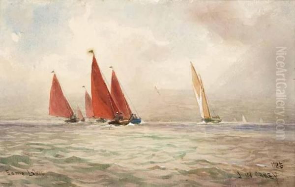 Sailing Belfast Lough Oil Painting by Joseph Carey Carey