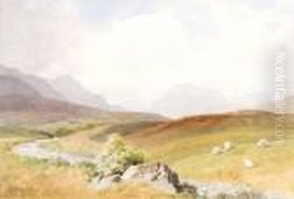 Slieve Binnian Oil Painting by Joseph Carey Carey