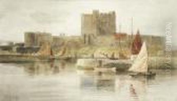 Carrickfergus Oil Painting by Joseph Carey Carey