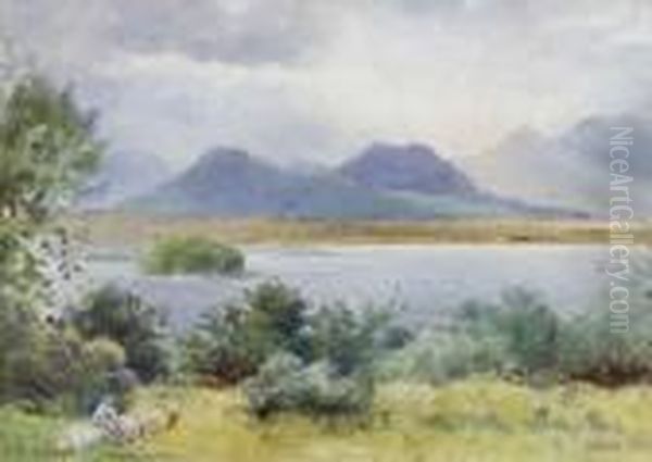 Lough Fee Oil Painting by Joseph Carey Carey