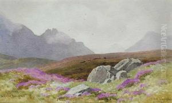 Slieve Binyon And Slieve Lamagan Oil Painting by Joseph Carey Carey