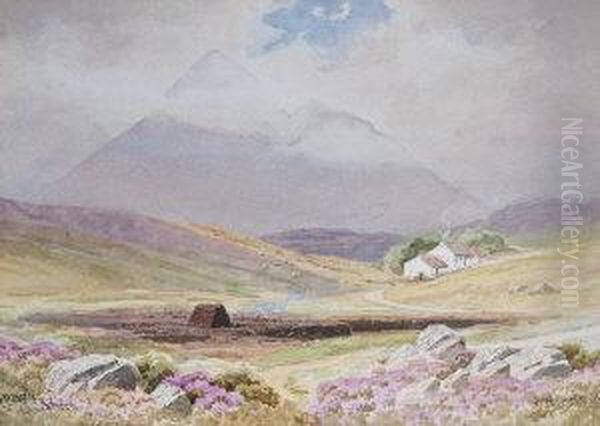 Croagh Patrick Oil Painting by Joseph Carey Carey