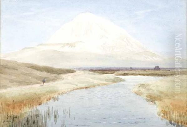 Errigal Oil Painting by Joseph Carey Carey