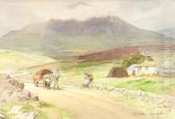 Errigal Oil Painting by Joseph Carey Carey