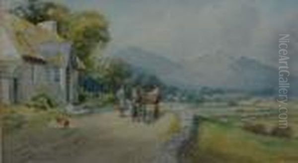 The Hen Mountain , Hilltown County Down Oil Painting by Joseph Carey Carey