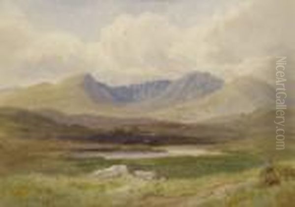 Bogland Oil Painting by Joseph Carey Carey