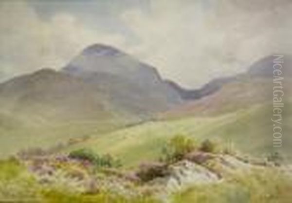 Slieve Donard, Mountains Of Mourne Oil Painting by Joseph Carey Carey