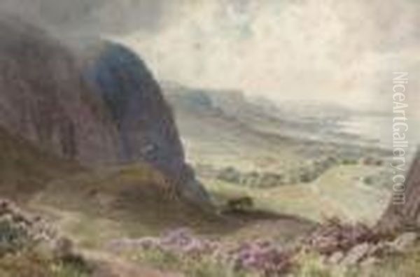 Cave Hill And Belfast Lough Oil Painting by Joseph Carey Carey