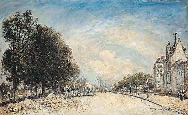 The Boulevard de Port-Royal Oil Painting by Johan Barthold Jongkind