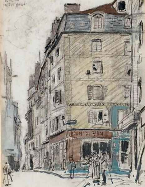 La rue du Petit-Pont Saint-Severin, Paris Oil Painting by Johan Barthold Jongkind