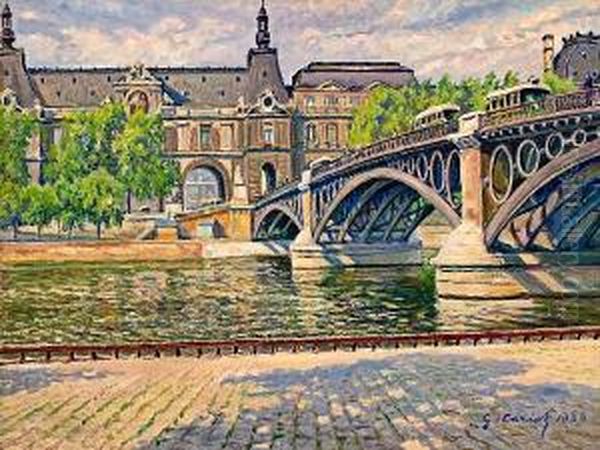 Pont Du Carrousel Oil Painting by Gustave Cariot