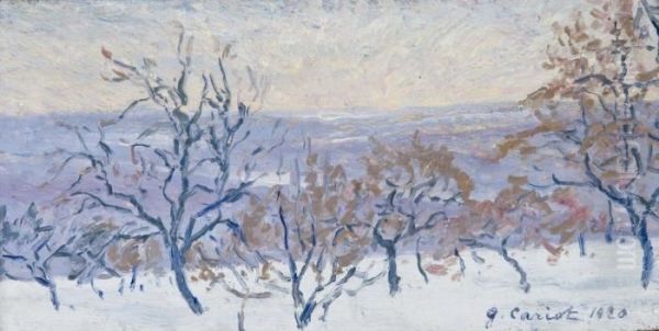 Neige D'automne Oil Painting by Gustave Cariot