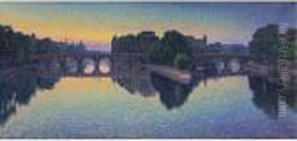 Pont Neuf, L'aurore Oil Painting by Gustave Cariot