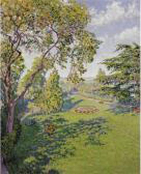 Le Parc En Ete Oil Painting by Gustave Cariot