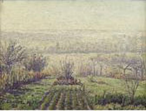 Paysage, Brume Matinale Oil Painting by Gustave Cariot