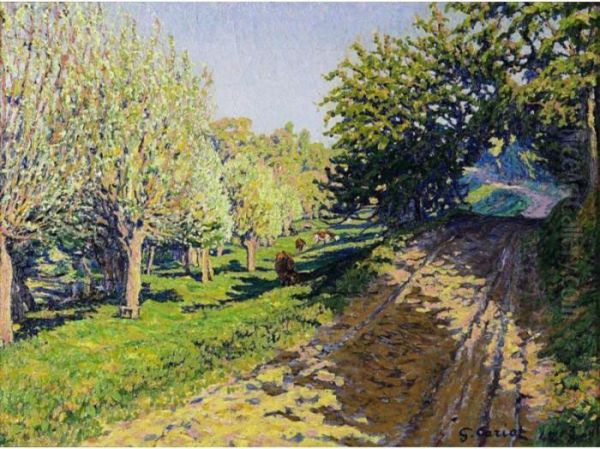 La Route De Campagne Oil Painting by Gustave Cariot