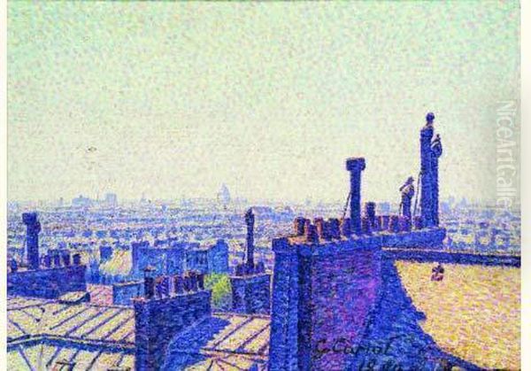 Les Toits De Paris Le Matin Oil Painting by Gustave Cariot