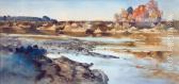 Veduta Della Valle Del Tevere Oil Painting by Onorato Carlandi