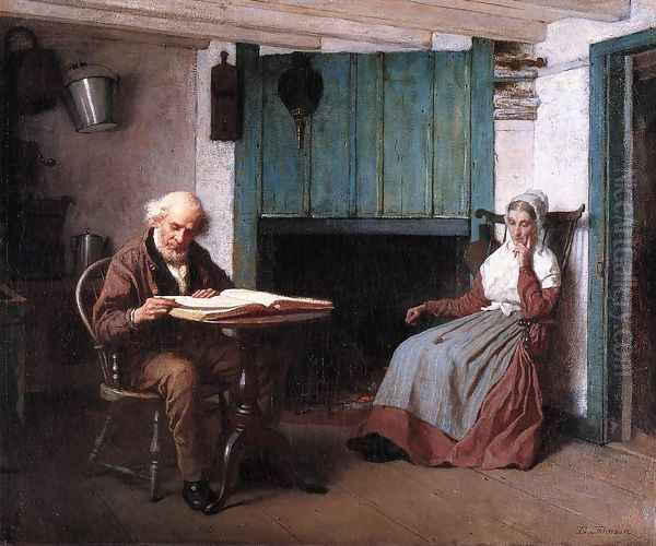 Thy Word is a Lamp unto My Feet and a Light unto My Path Oil Painting by Eastman Johnson