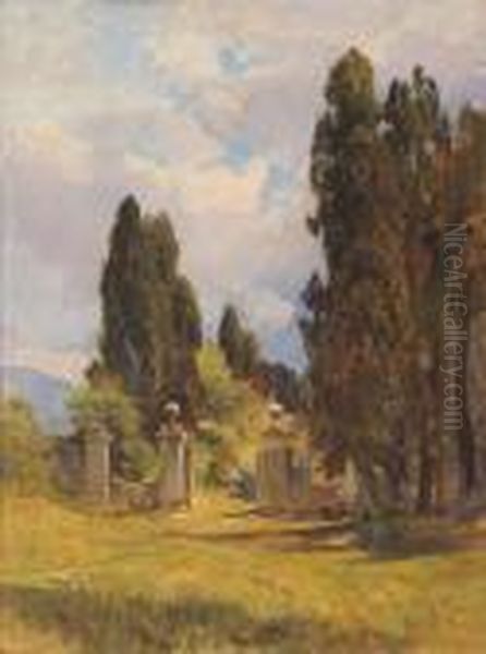 Poli, Portale Di Antica Villa Oil Painting by Onorato Carlandi