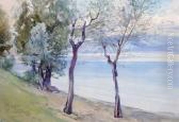 Lake Maggiore, Baveno Oil Painting by Onorato Carlandi